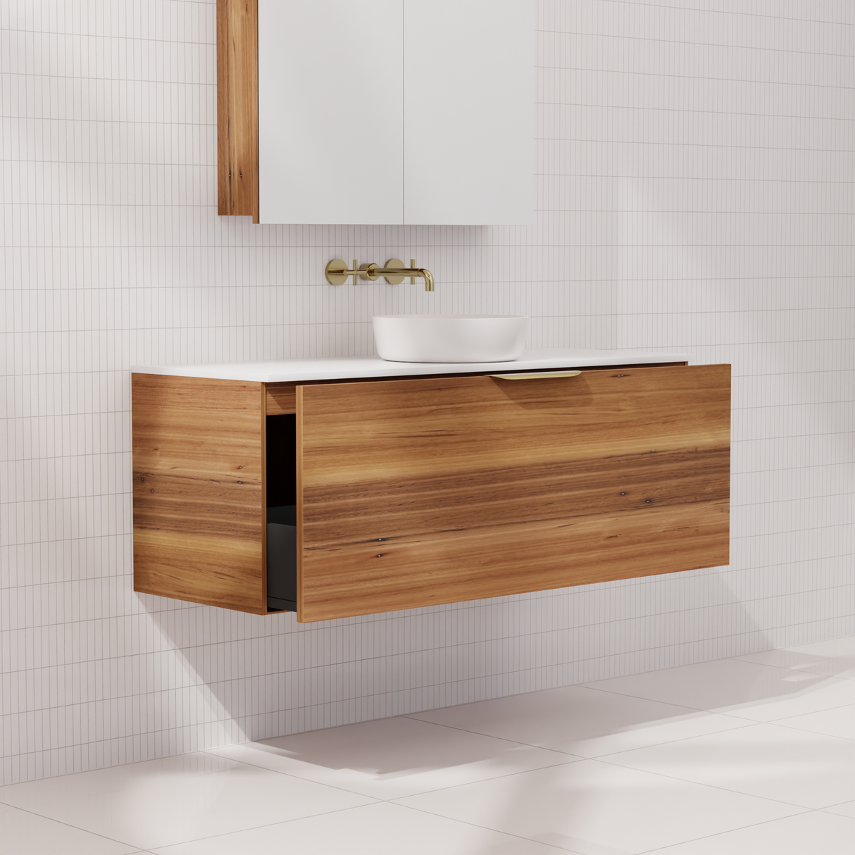 Zoe - 1200mm Blackbutt Wall Hung Vanity