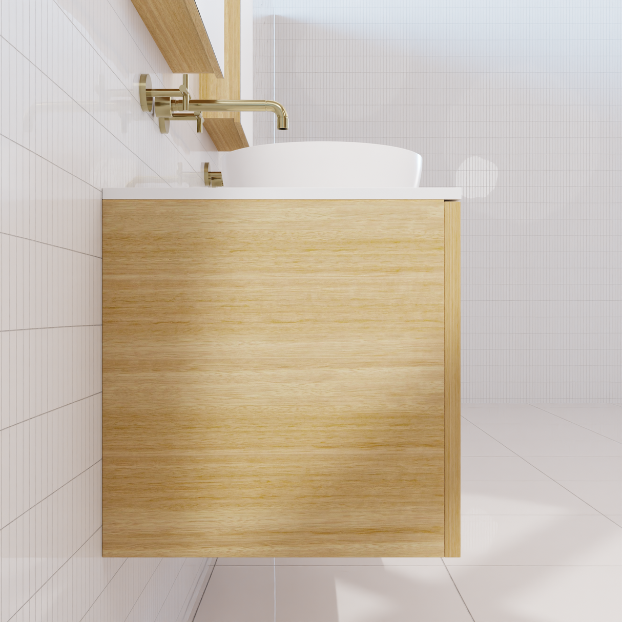 Zoe - 1500mm Light Oak Wall Hung Vanity