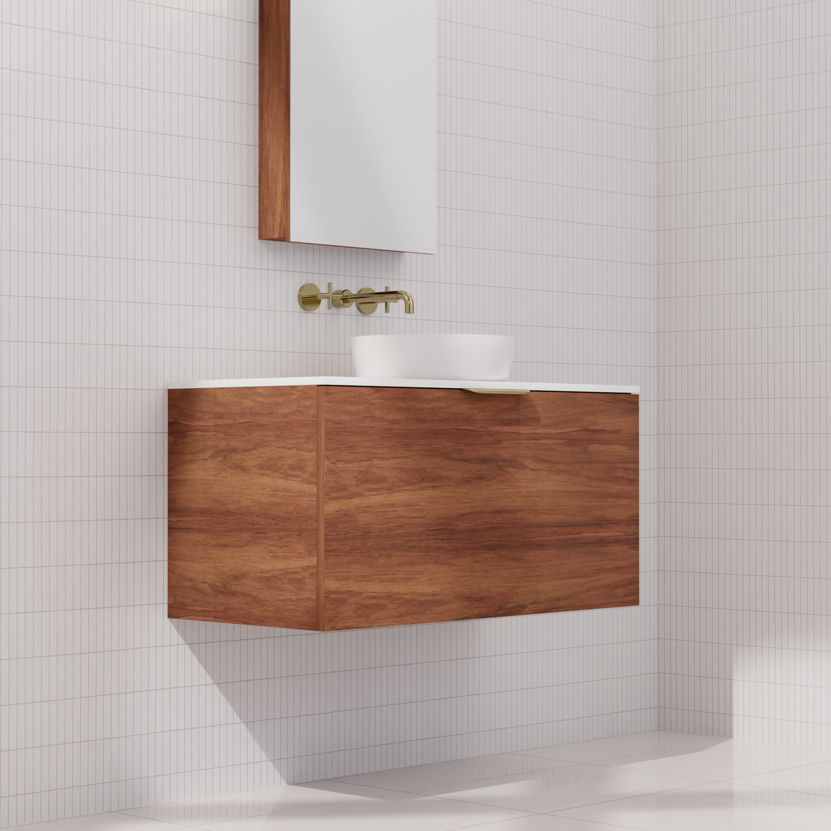 Zoe - 900mm Tasmanian Blackwood Wall Hung Vanity