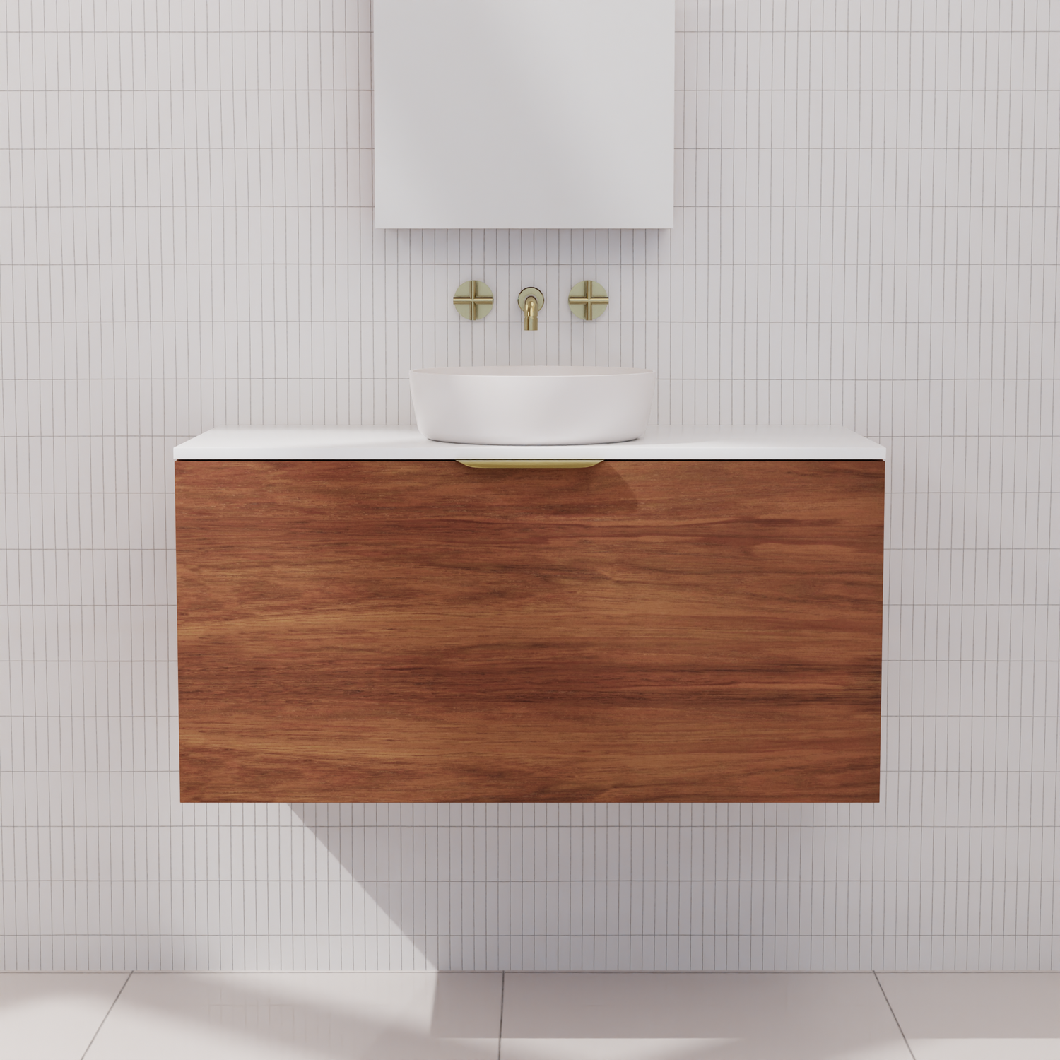 Zoe - 900mm Tasmanian Blackwood Wall Hung Vanity
