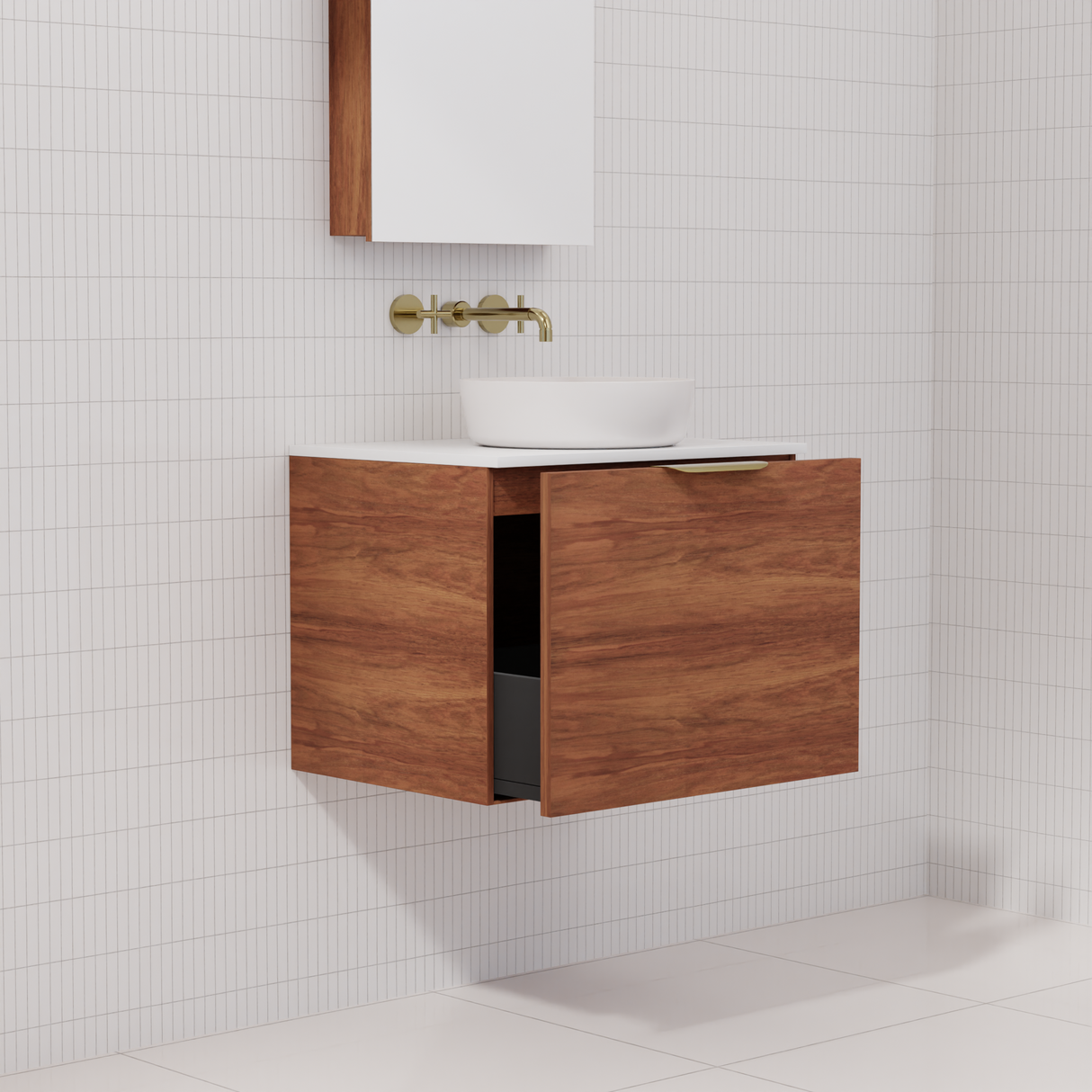 Zoe - 600mm Tasmanian Blackwood Wall Hung Vanity