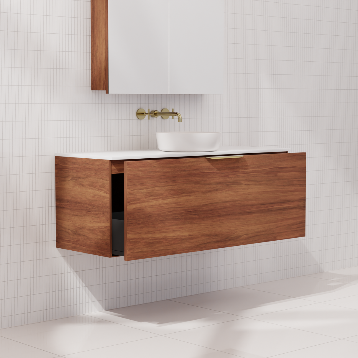 Zoe - 1200mm Tasmanian Blackwood Wall Hung Vanity