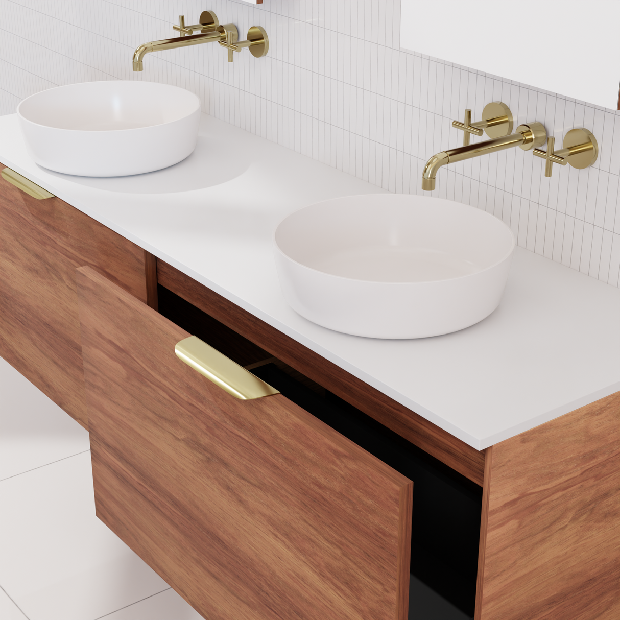 Zoe - 1500mm Tasmanian Blackwood Wall Hung Vanity