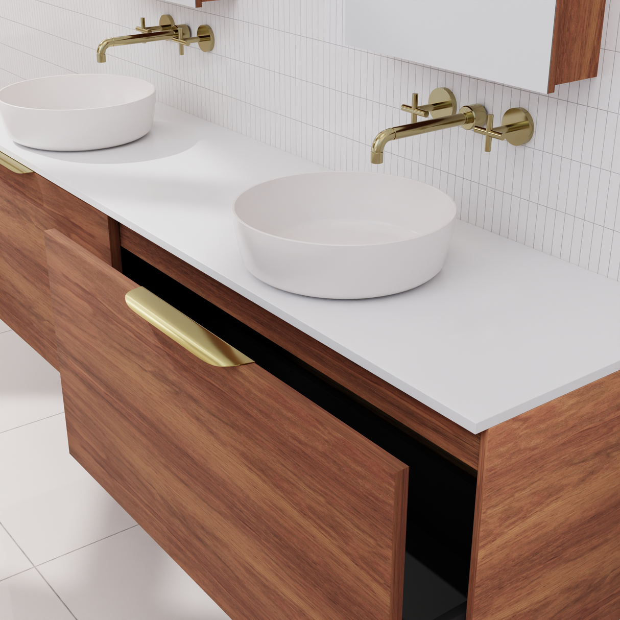 Zoe - 1800mm Tasmanian Blackwood Wall Hung Vanity