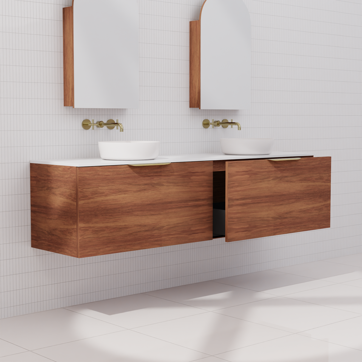 Zoe - 1800mm Tasmanian Blackwood Wall Hung Vanity