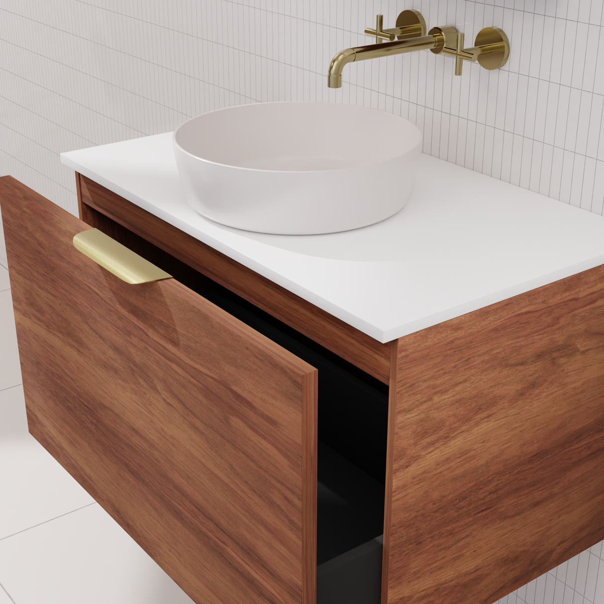 Zoe - 750mm Tasmanian Blackwood Wall Hung Vanity