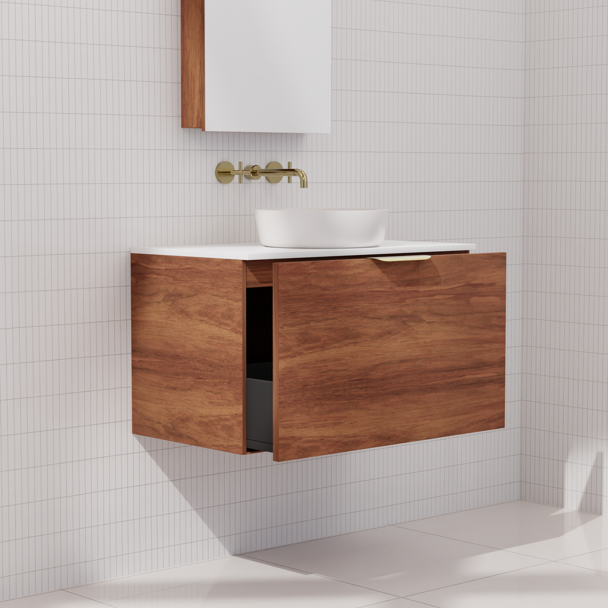 Zoe - 750mm Tasmanian Blackwood Wall Hung Vanity