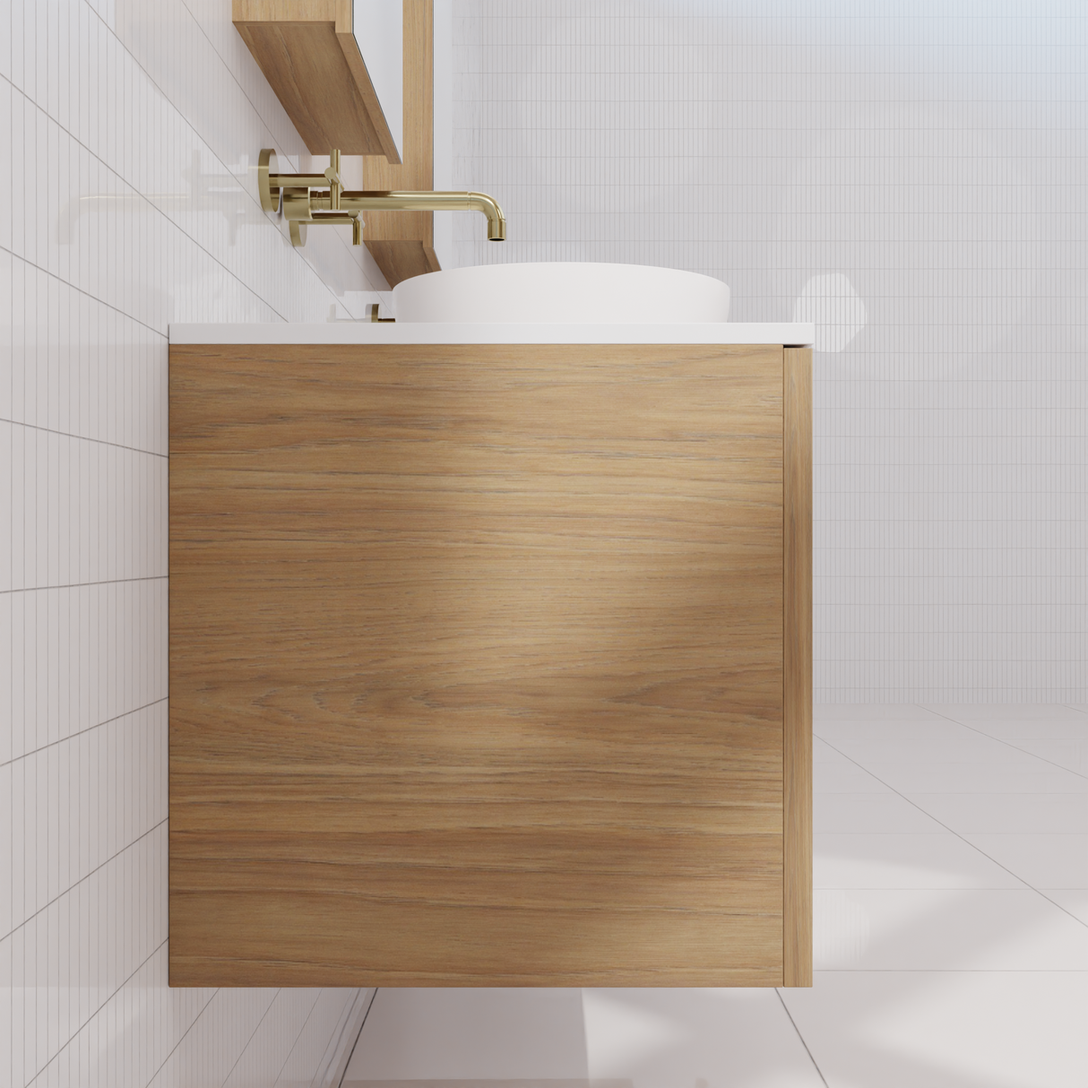 Zoe - 1800mm Prime Oak Wall Hung Vanity