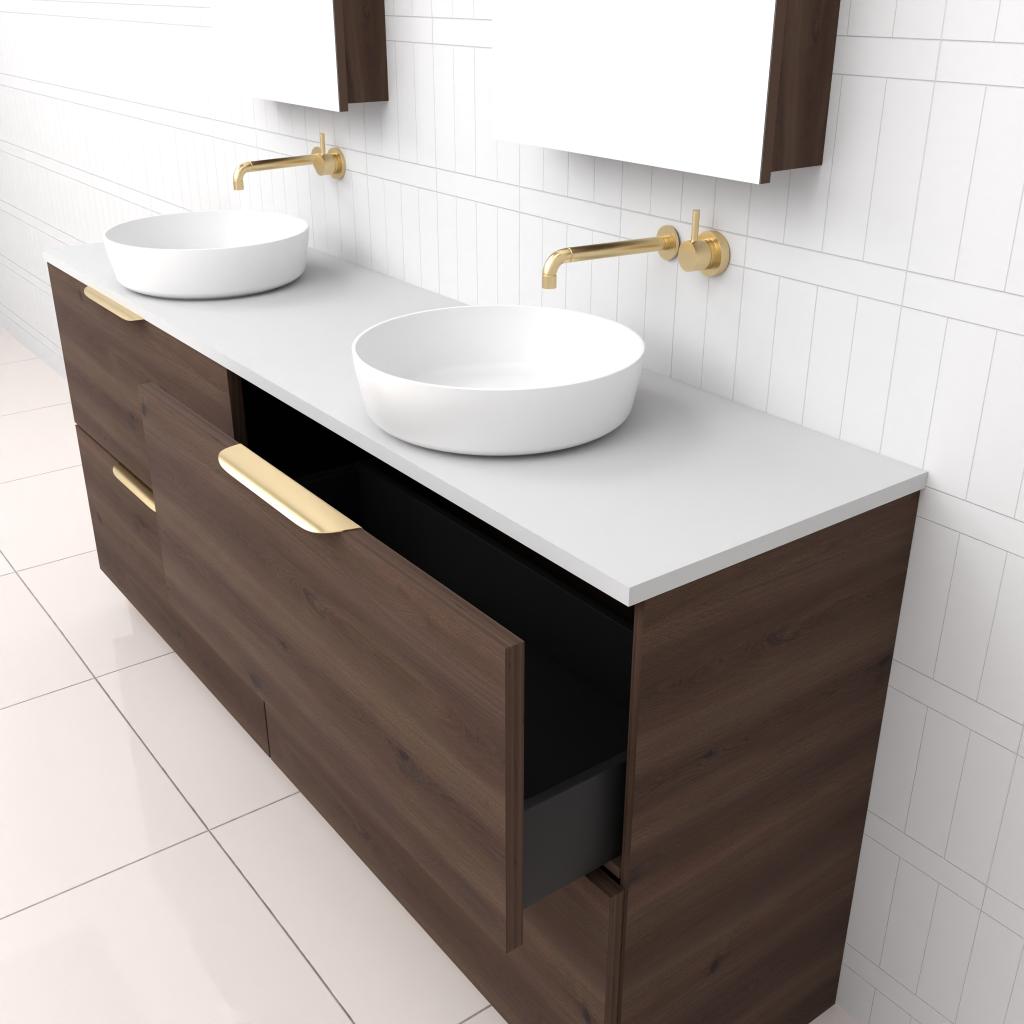 Celeste Duo - 1800mm Chestnut Freestanding Vanity