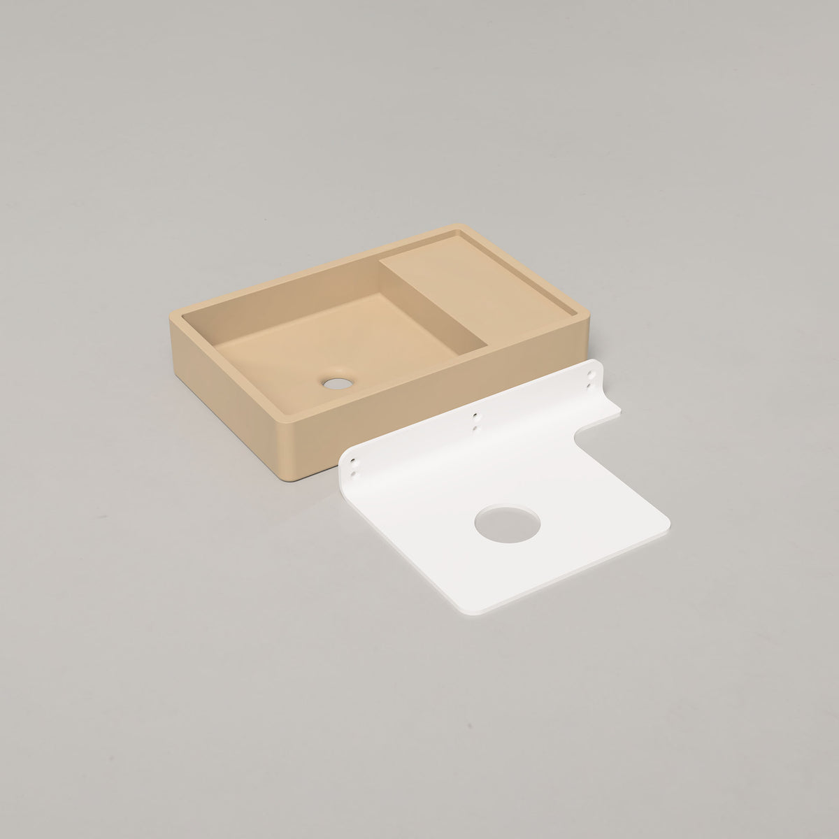 Shelf 03 Concrete Basin - Wall Mount | No Tap Hole | No Overflow