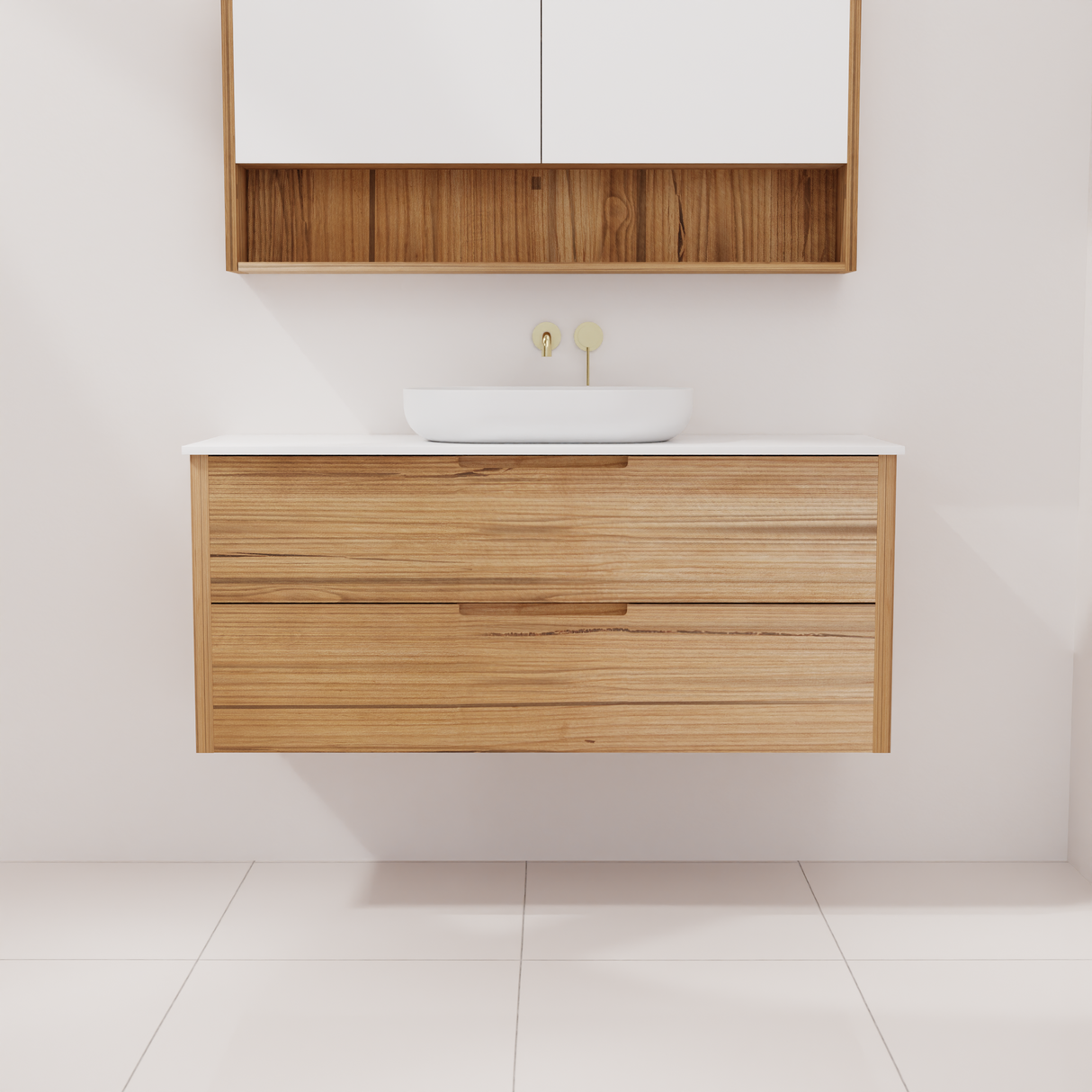 Avila - 1200mm Messmate Timber Vanity