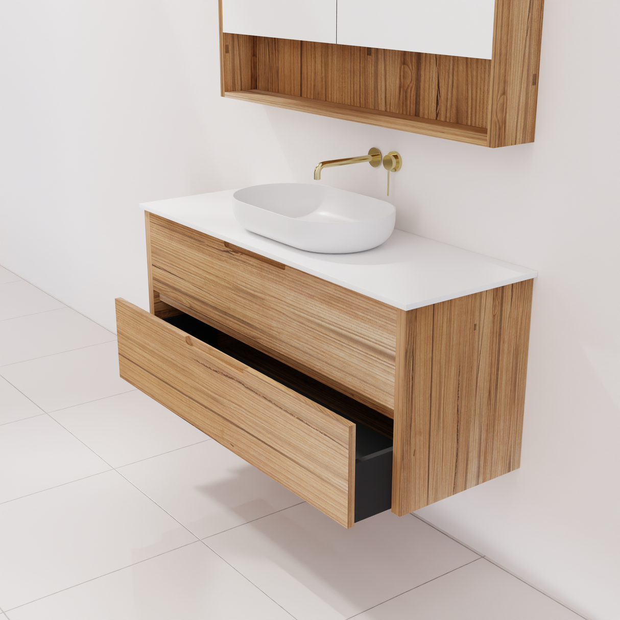 Avila - 1200mm Messmate Timber Vanity