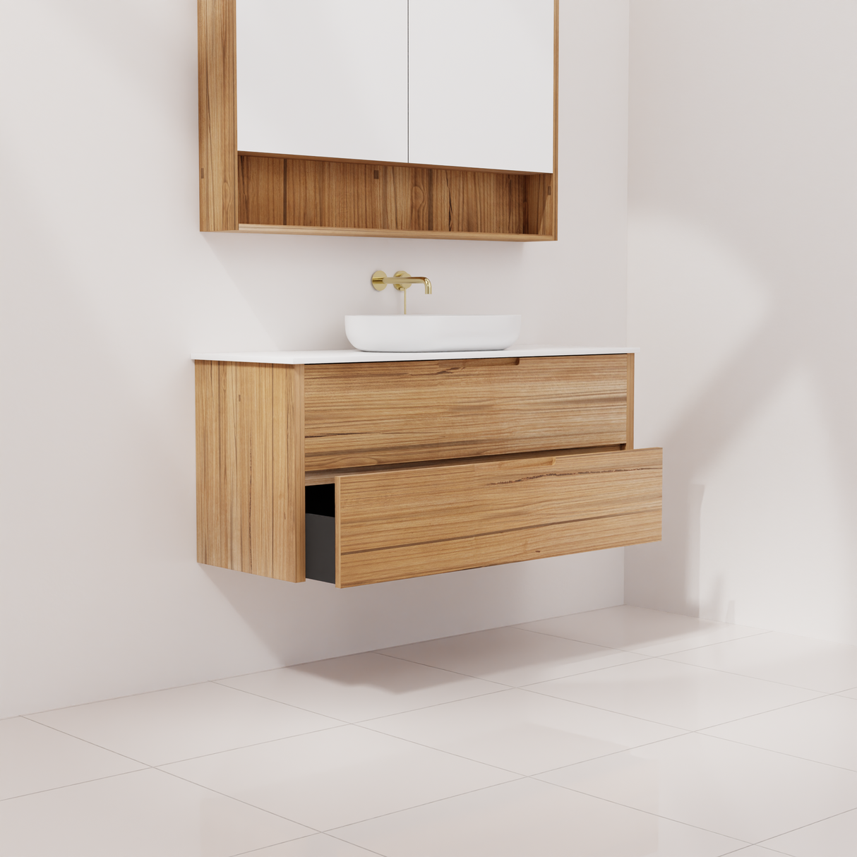 Avila - 1200mm Messmate Timber Vanity