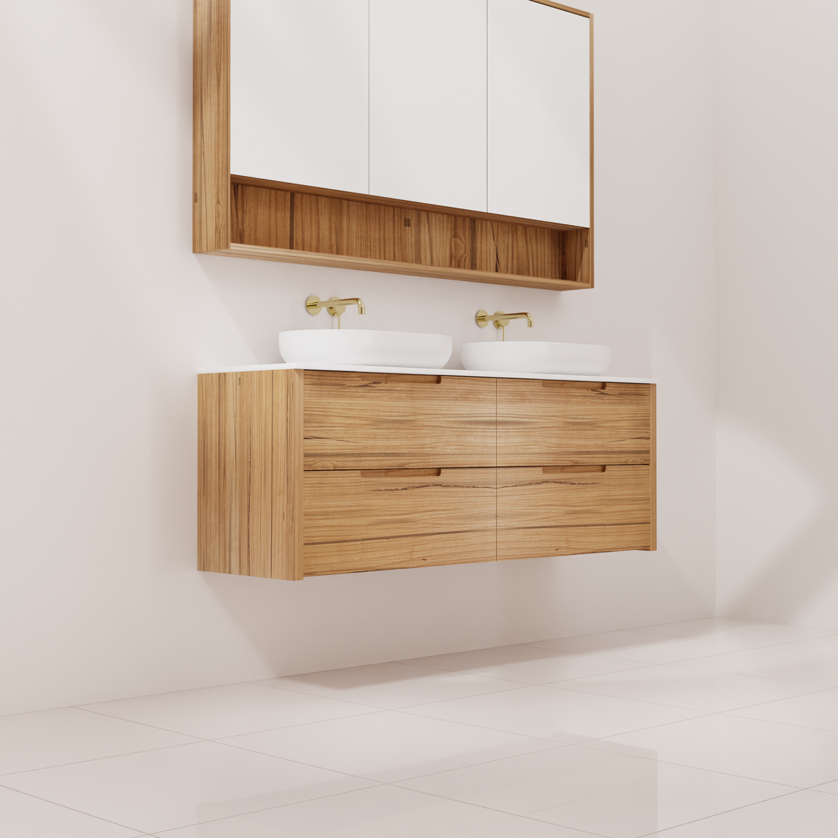 Avila - 1500mm Messmate Timber Vanity
