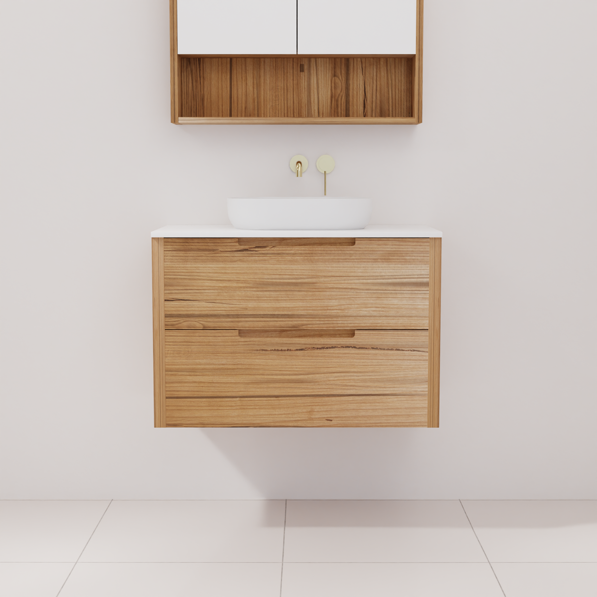 Avila - 750mm Messmate Timber Vanity