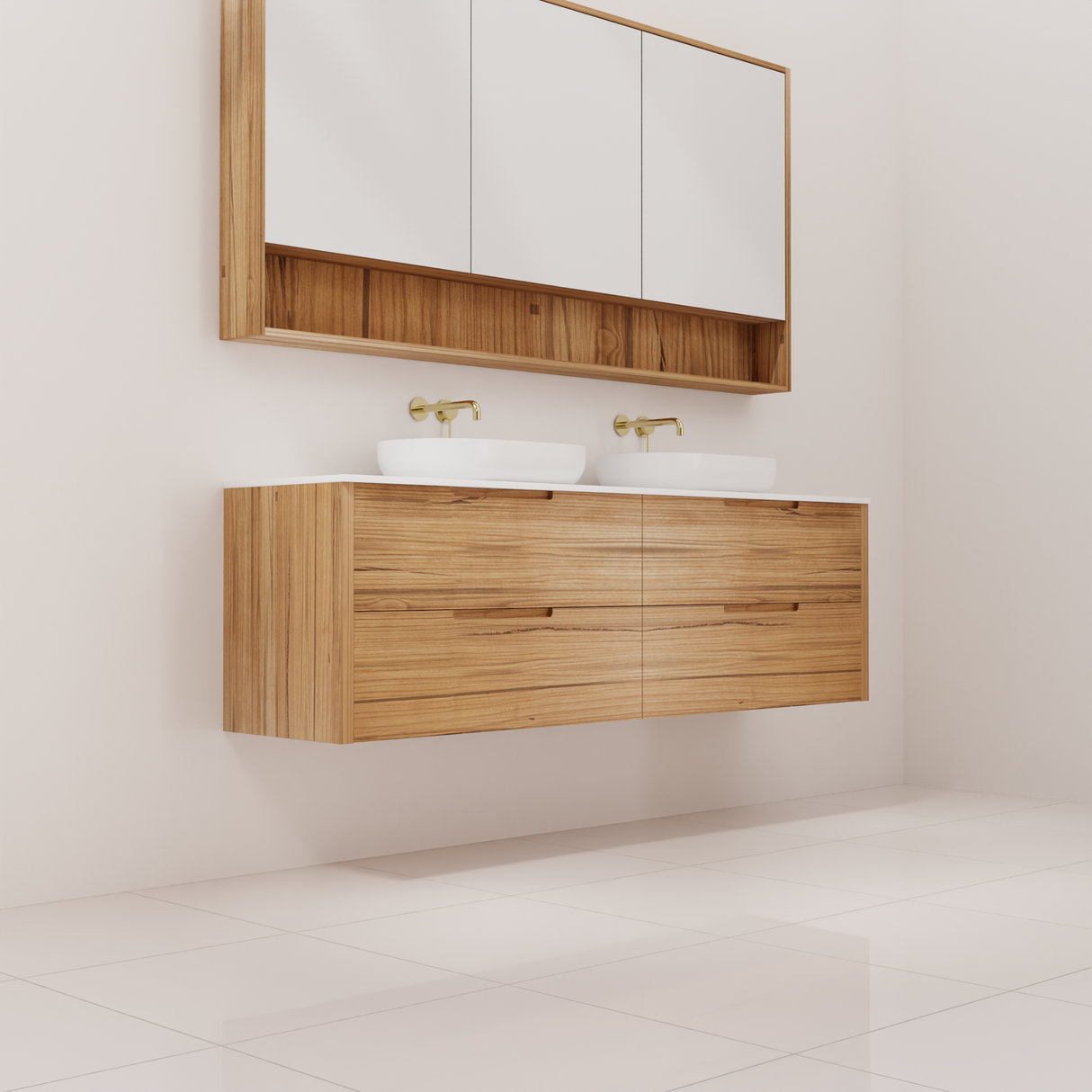 Avila - 1800mm Messmate Timber Vanity