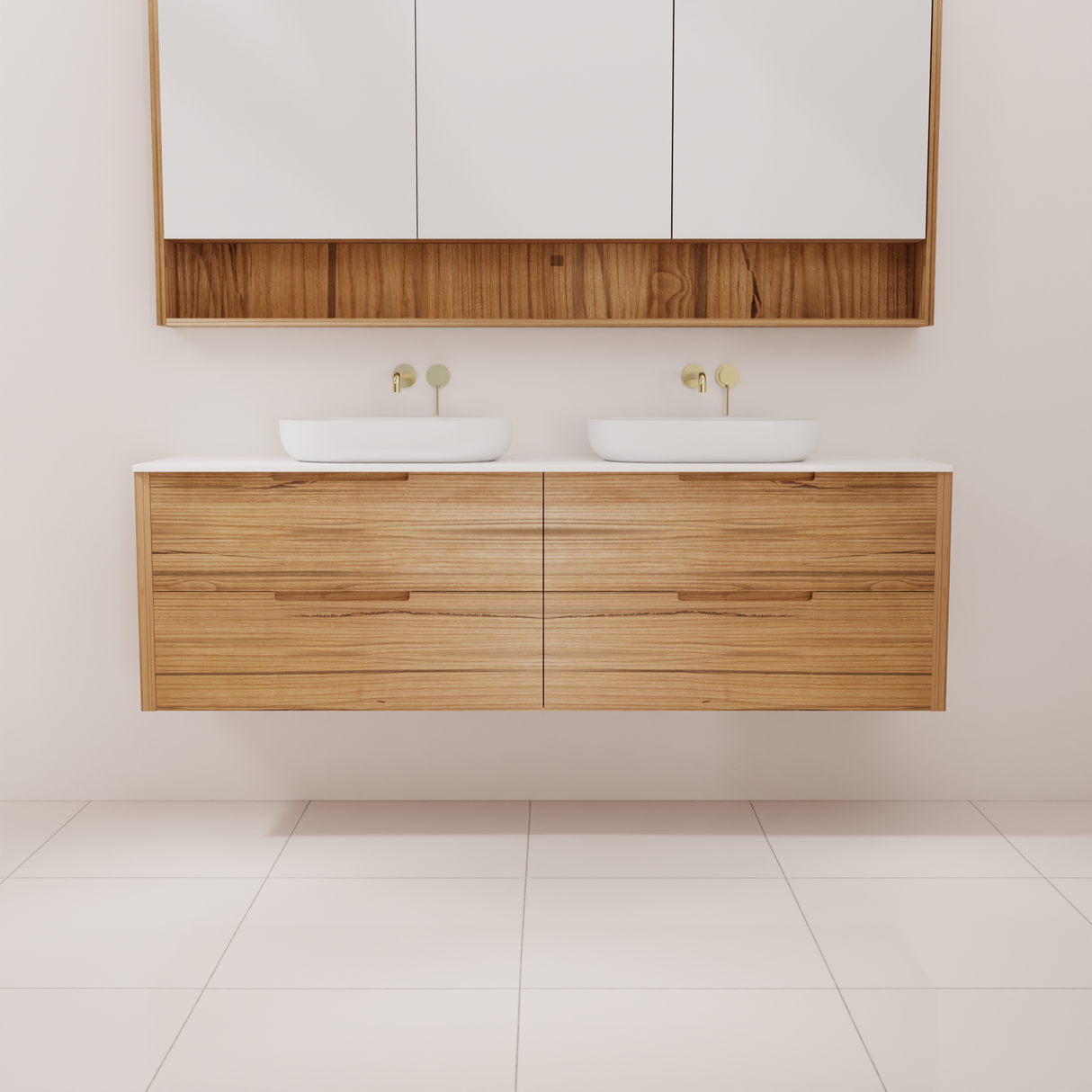 Avila - 1800mm Messmate Timber Vanity