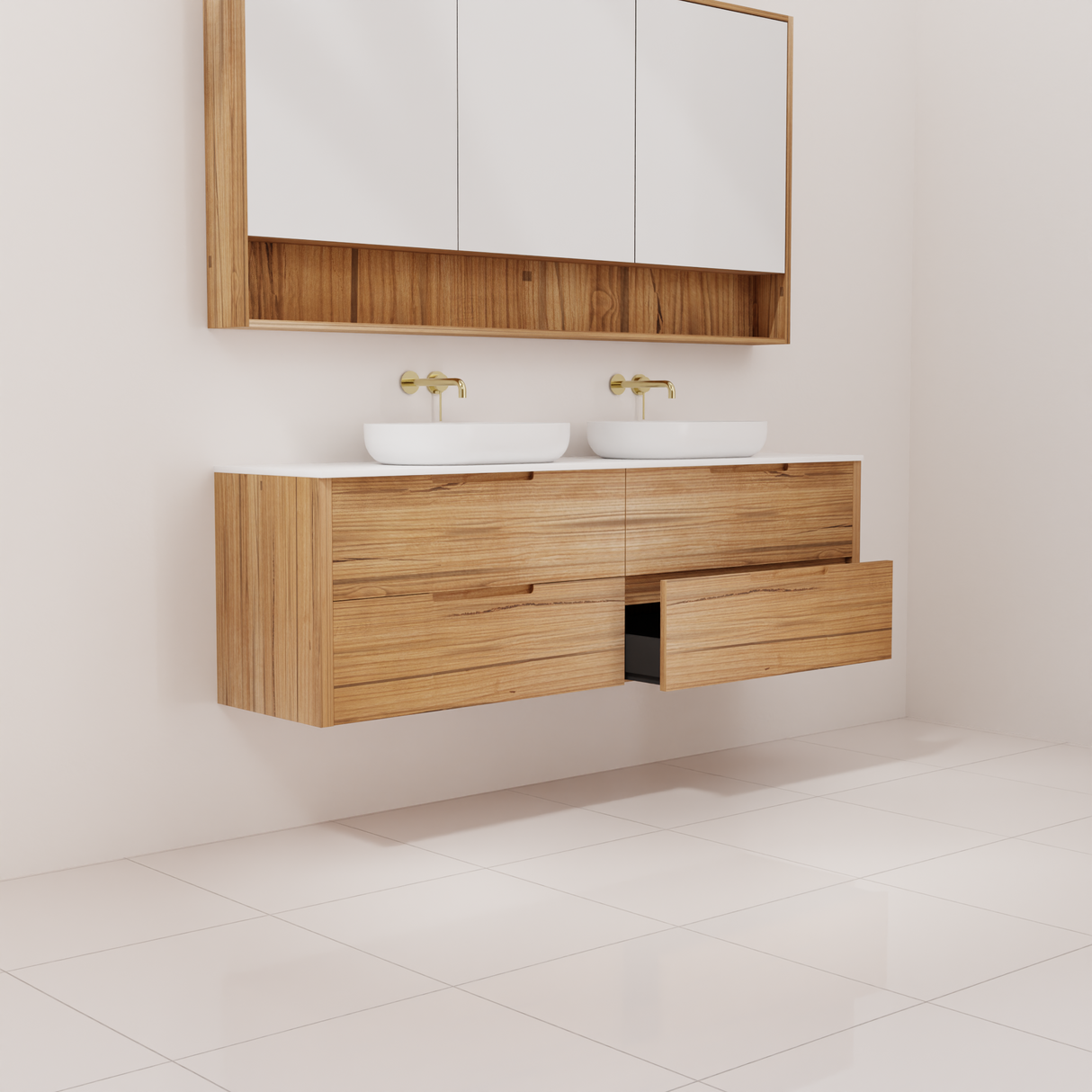 Avila - 1800mm Messmate Timber Vanity