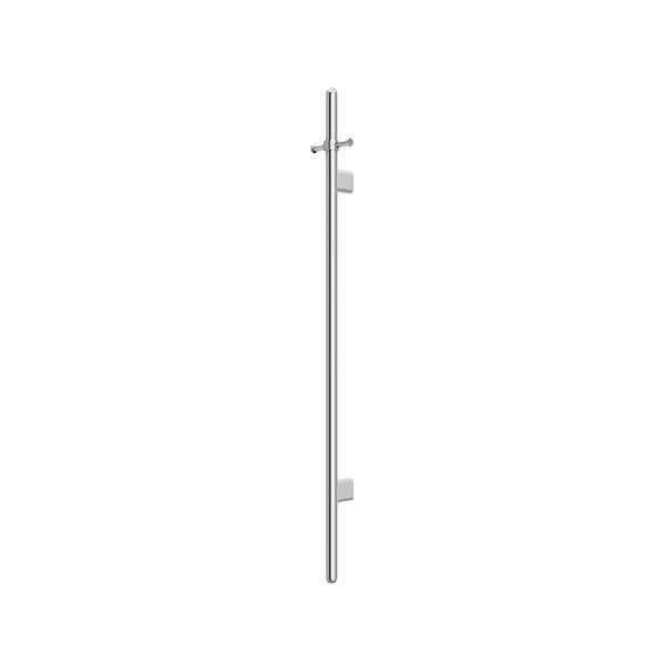 Round - Polished Chrome Vertical Heated Towel Rail