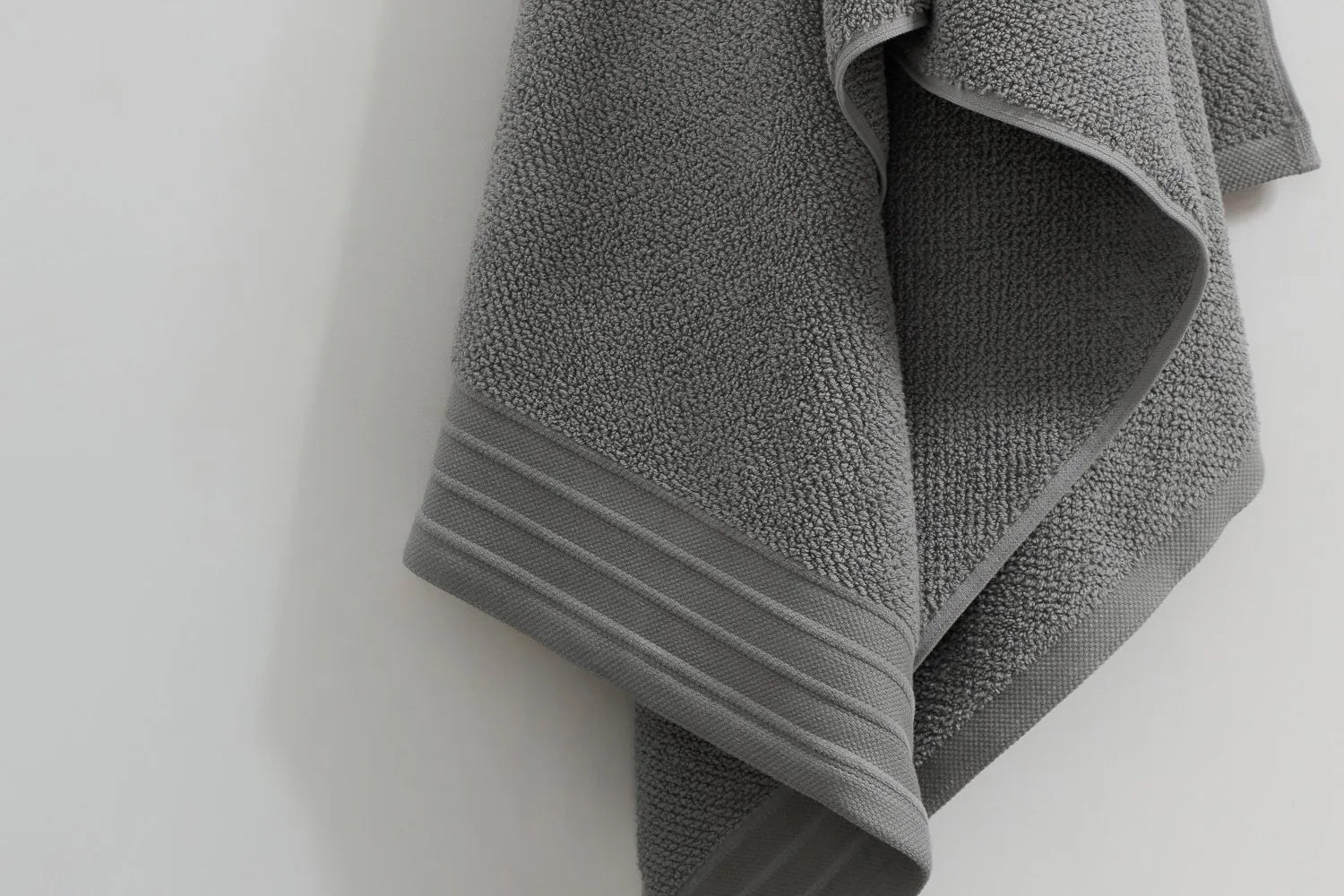 Pure Cotton Hand Towel - Jacquard, Grey