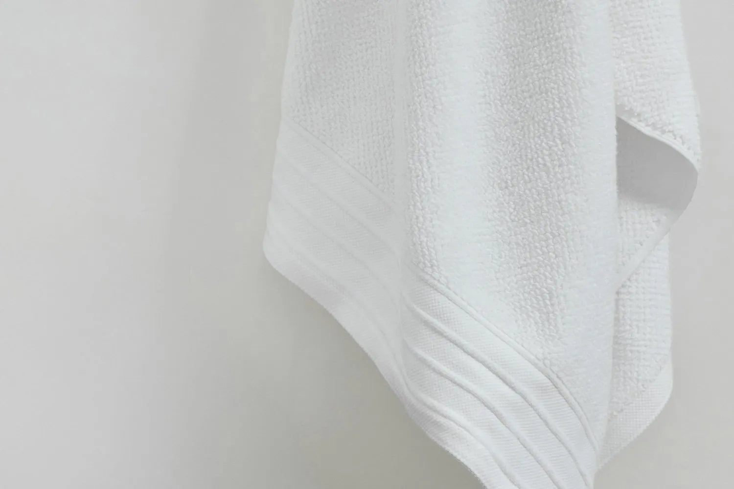 Pure Cotton Hand Towel - Jacquard, White