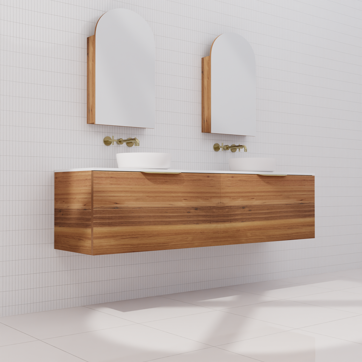 Zoe - 1800mm Blackbutt Wall Hung Vanity
