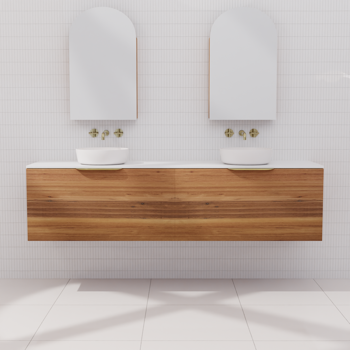 Zoe - 1800mm Blackbutt Wall Hung Vanity