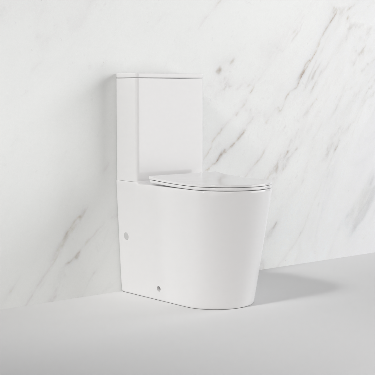 Azaria - Gloss White Rimless Toilet Suite w Geberit Cistern