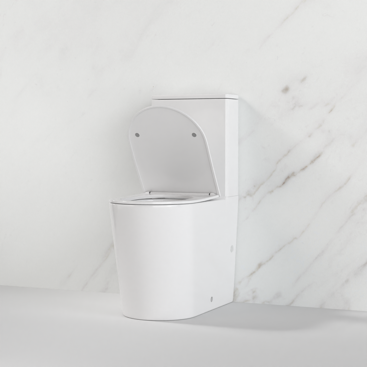Azaria - Gloss White Rimless Toilet Suite w Geberit Cistern