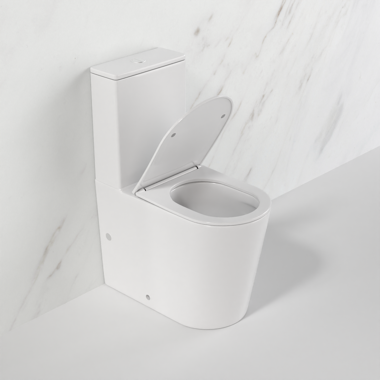 Azaria - Gloss White Rimless Toilet Suite w Geberit Cistern