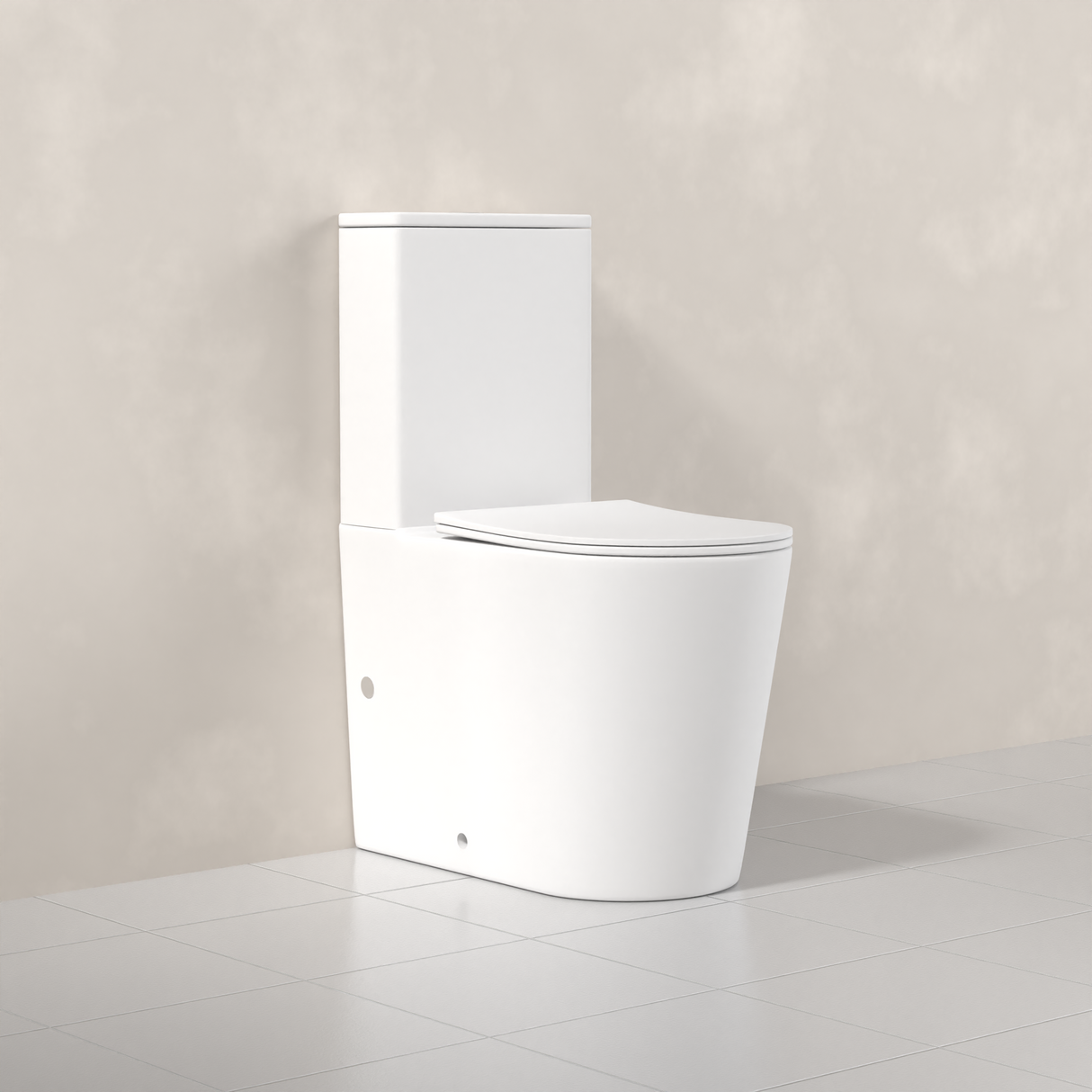 Azaria - Matte White Rimless Toilet Suite w Geberit Cistern