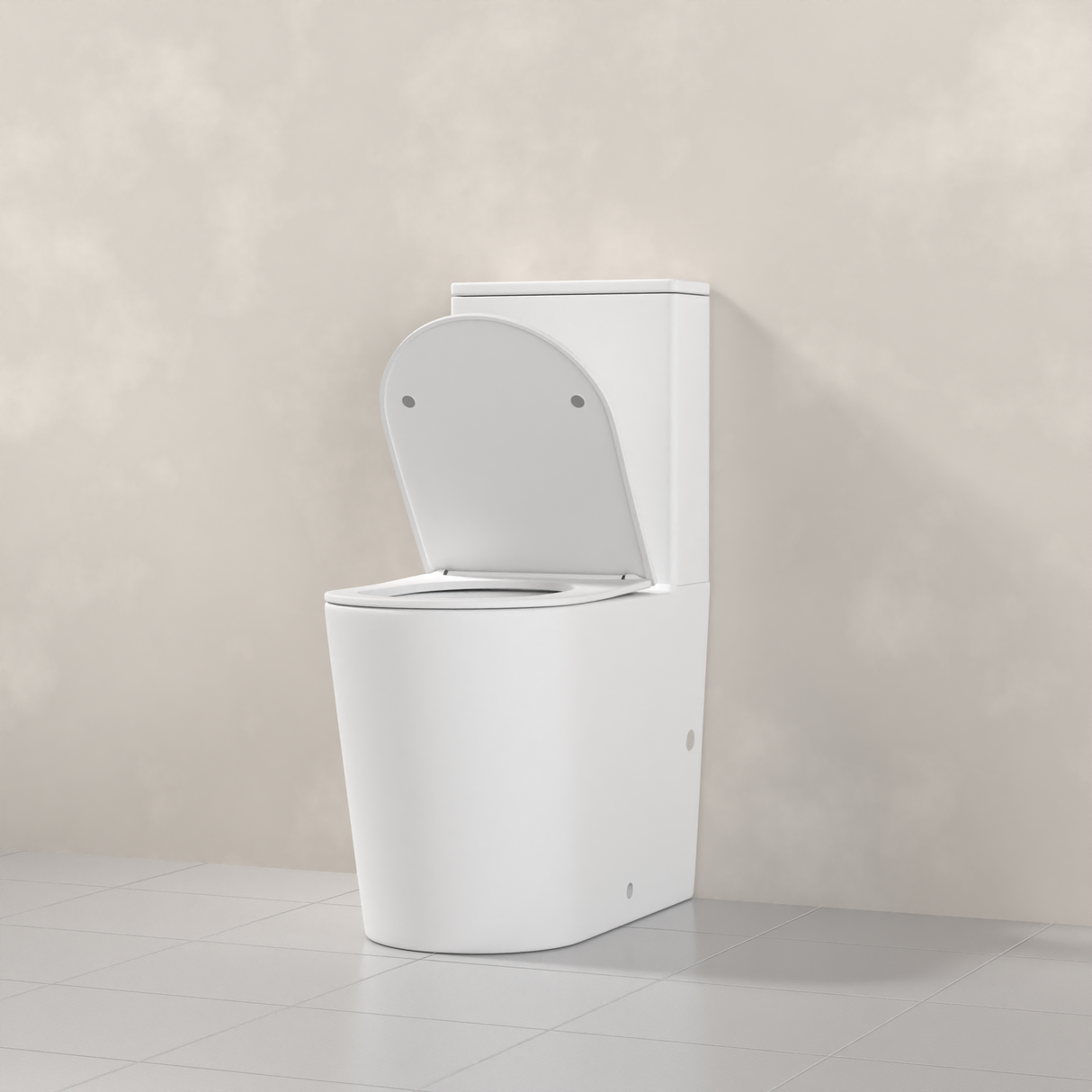 Azaria - Matte White Rimless Toilet Suite w Geberit Cistern