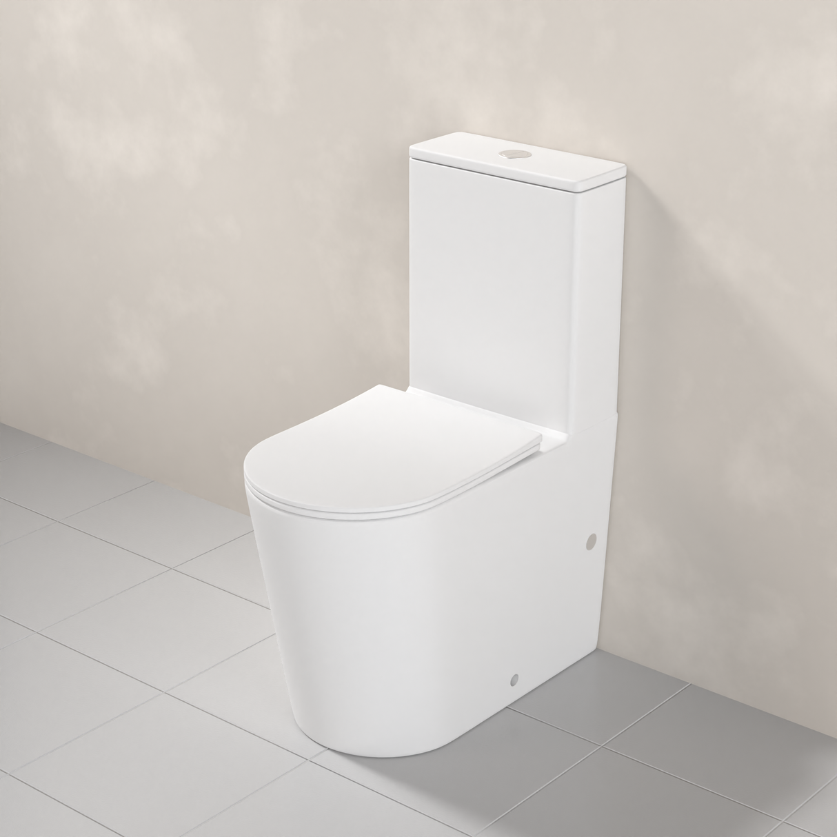 Azaria - Matte White Rimless Toilet Suite w Geberit Cistern