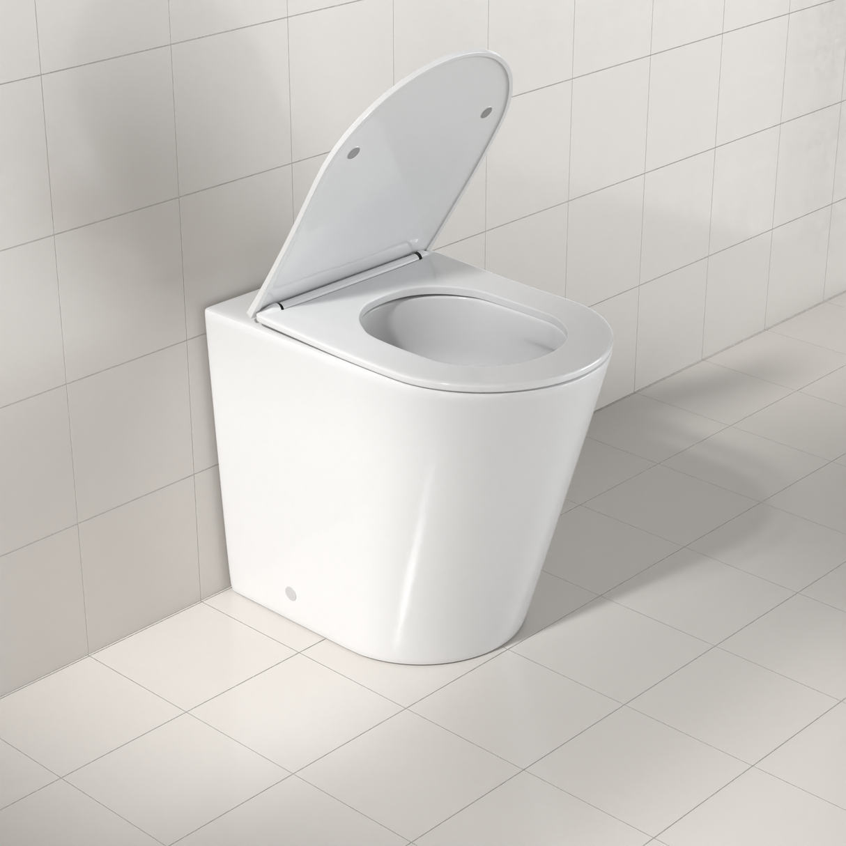 Azaria - Gloss White Rimless Tornado Floor Pan