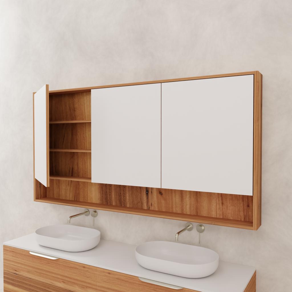 Carini - 1800mm Blackbutt Shaving Cabinet
