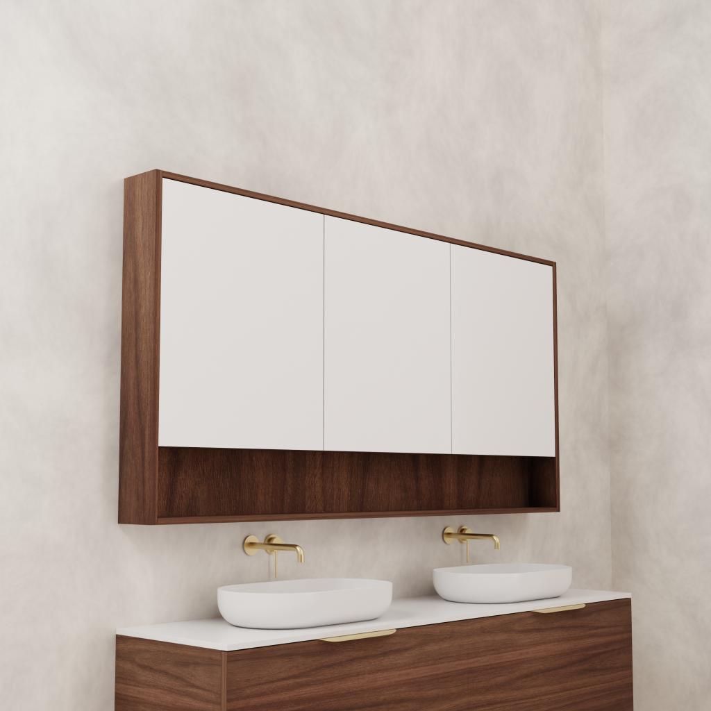 Carini - 1800mm Walnut Shaving Cabinet