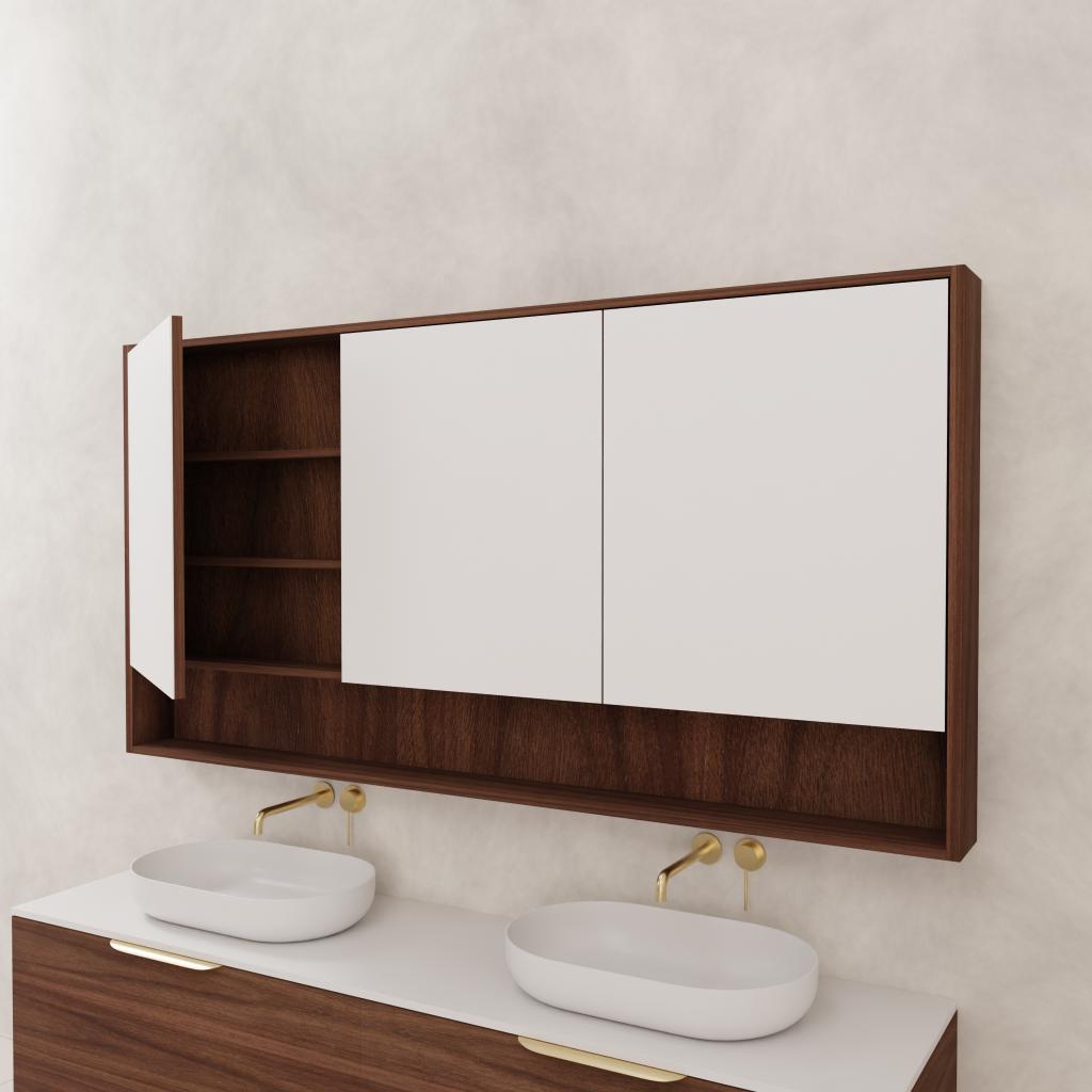 Carini - 1800mm Walnut Shaving Cabinet