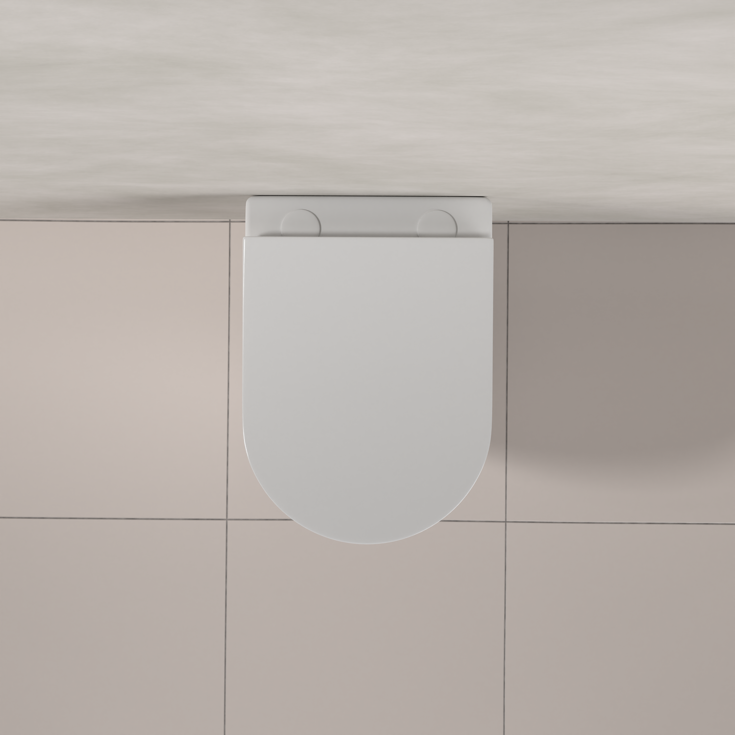 Icarus - Gloss White Rimless Wall Hung Pan w Soft-Close Seat