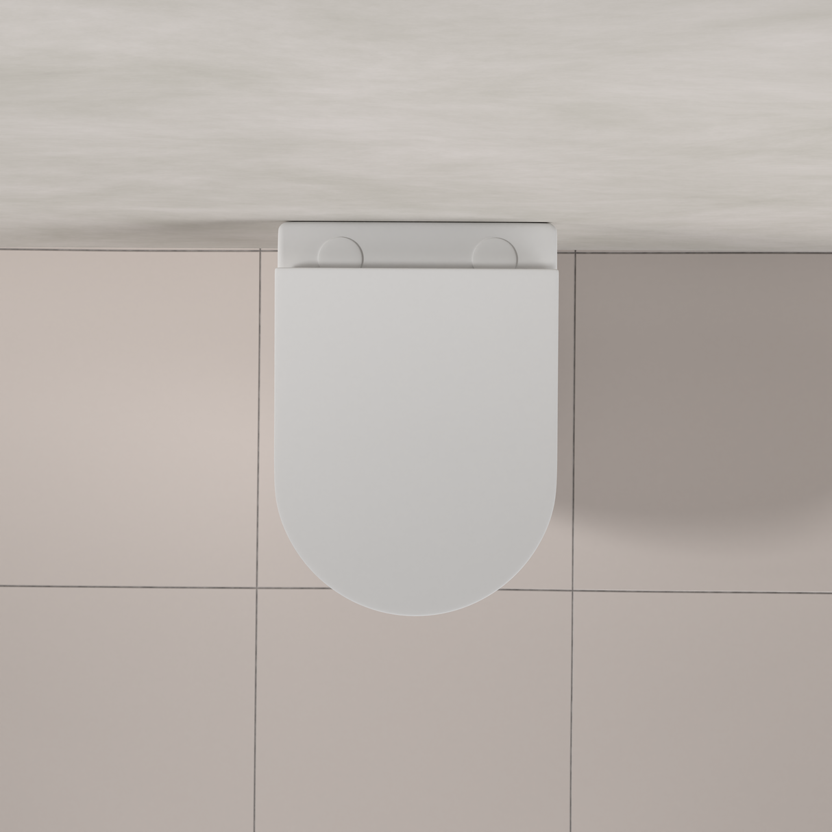 Icarus - Matte White Rimless Wall Hung Pan w Soft-Close Seat