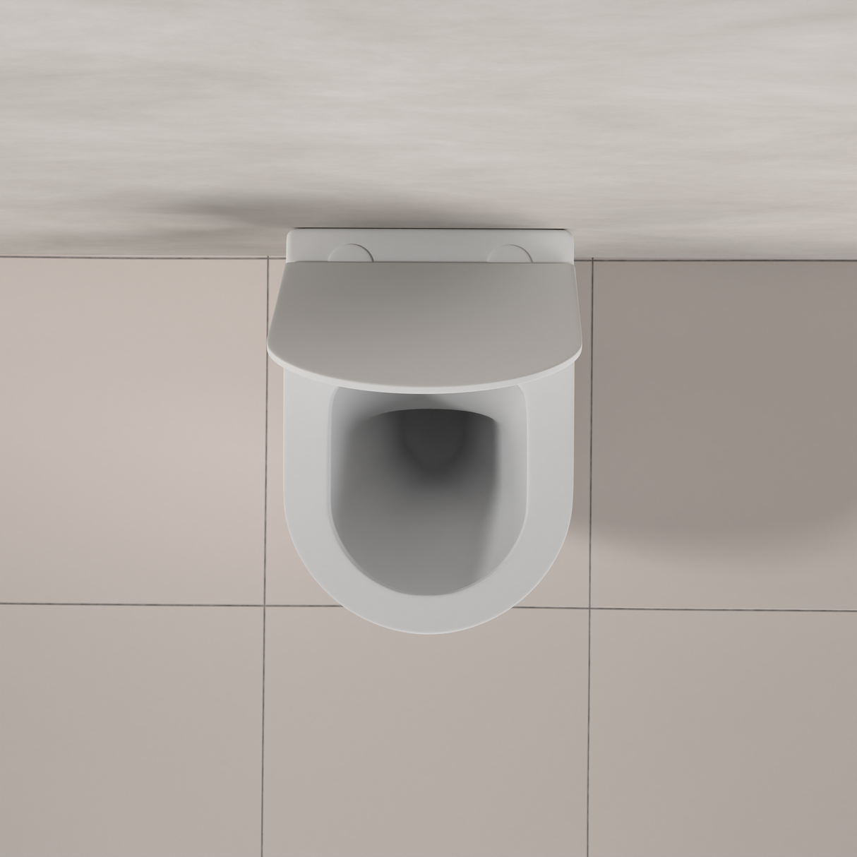 Icarus - Matte White Rimless Wall Hung Pan w Soft-Close Seat