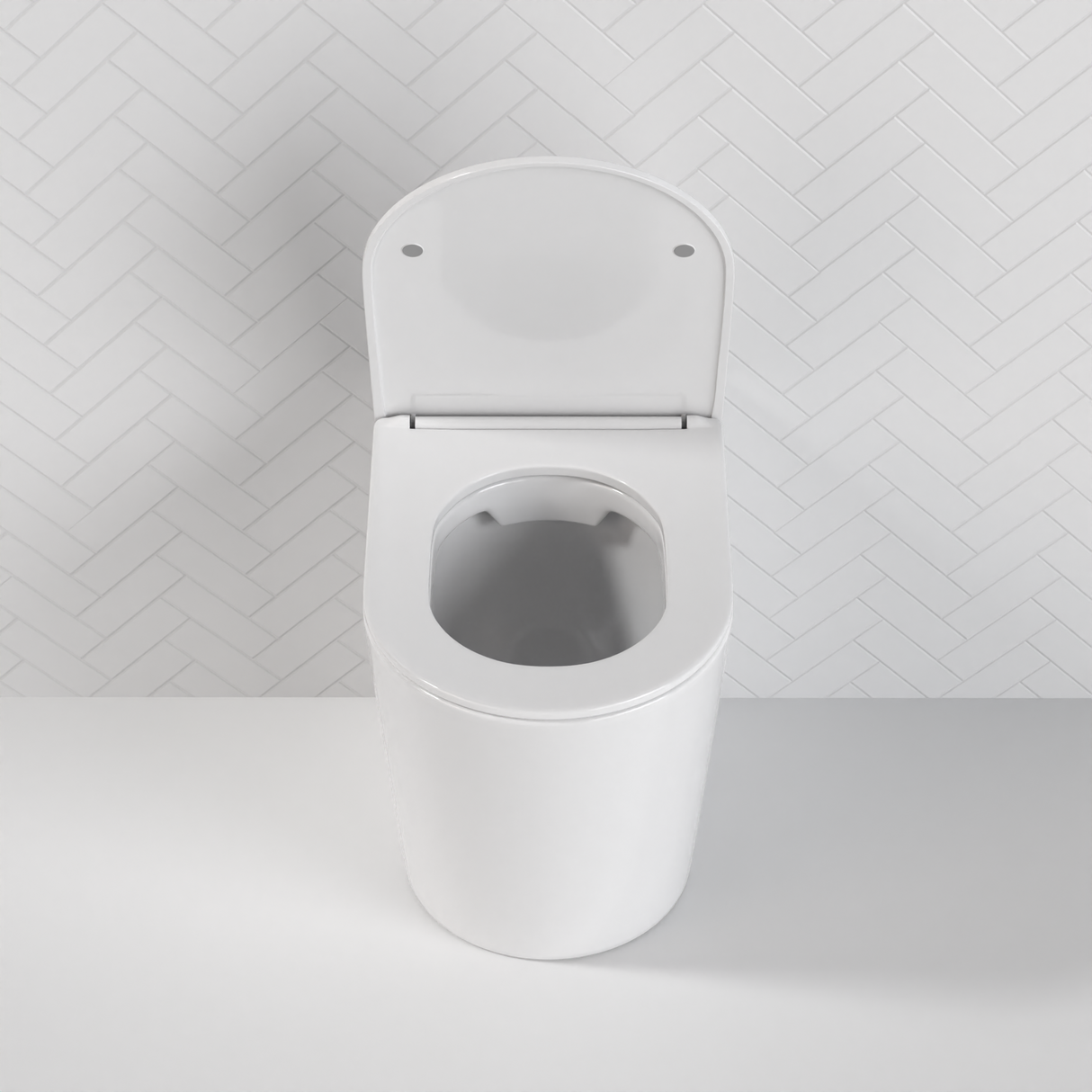 Vega - Gloss White Rimless Floor Pan w Soft-close Seat