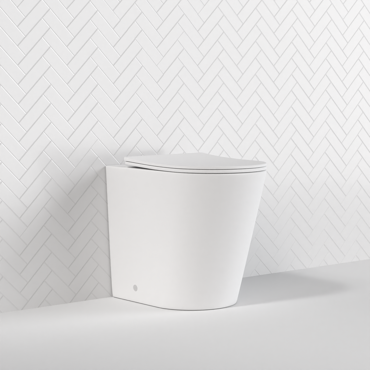 Vega - Matte White Rimless Floor Pan w Soft-close Seat