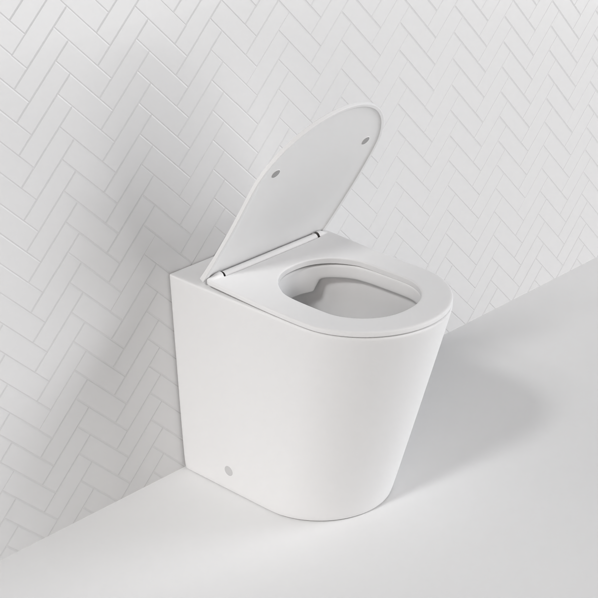 Vega - Matte White Rimless Floor Pan w Soft-close Seat