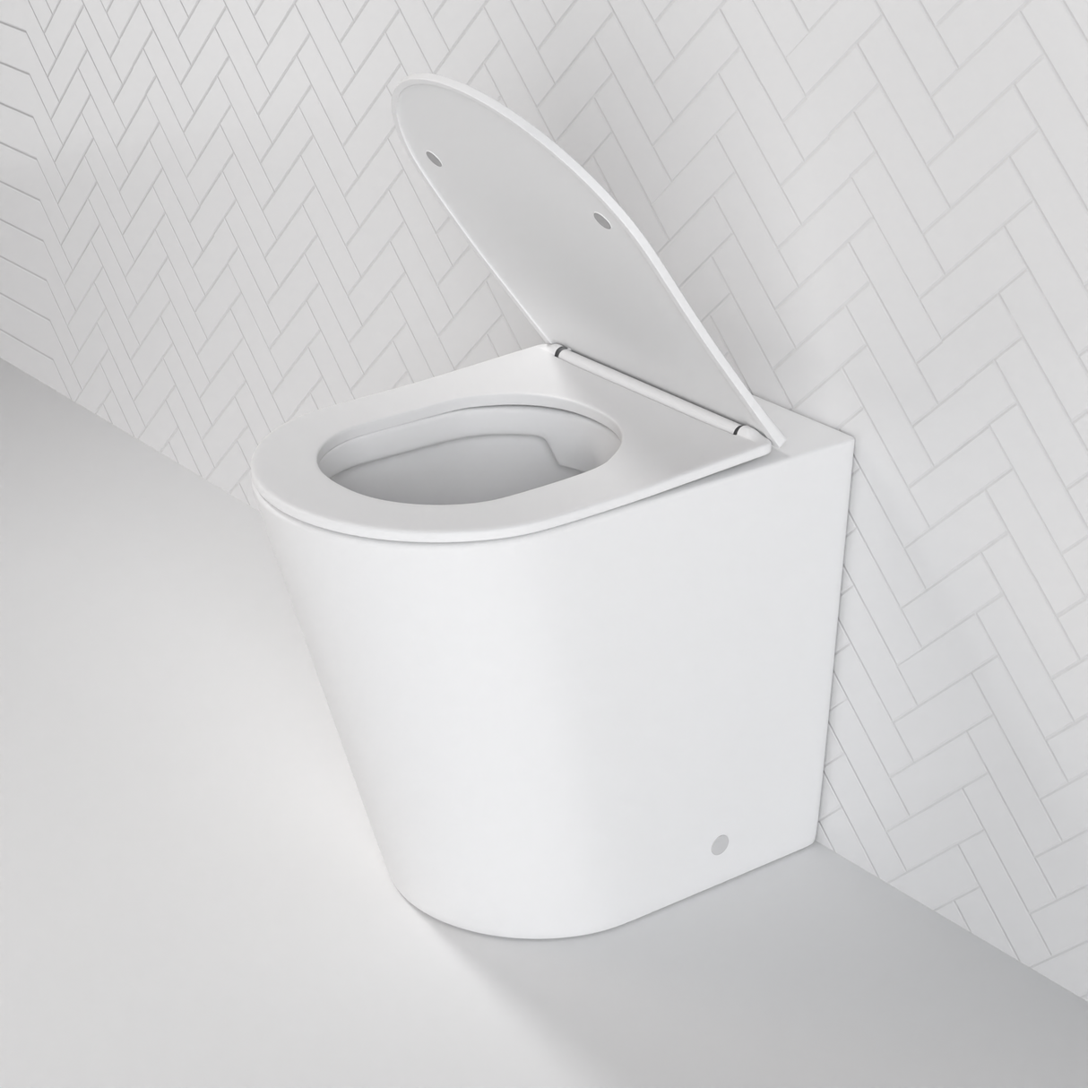 Vega - Matte White Rimless Floor Pan w Soft-close Seat