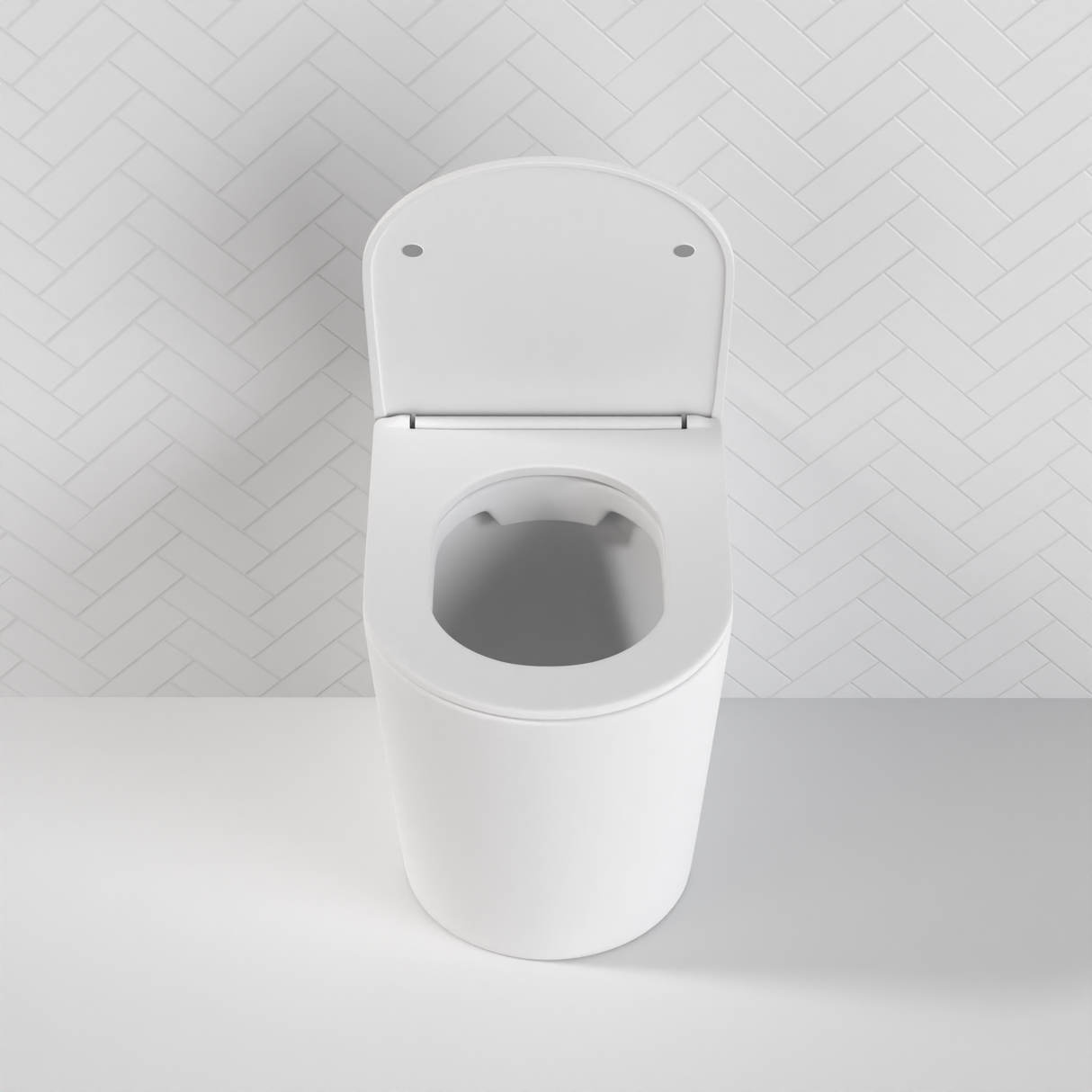 Vega - Matte White Rimless Floor Pan w Soft-close Seat