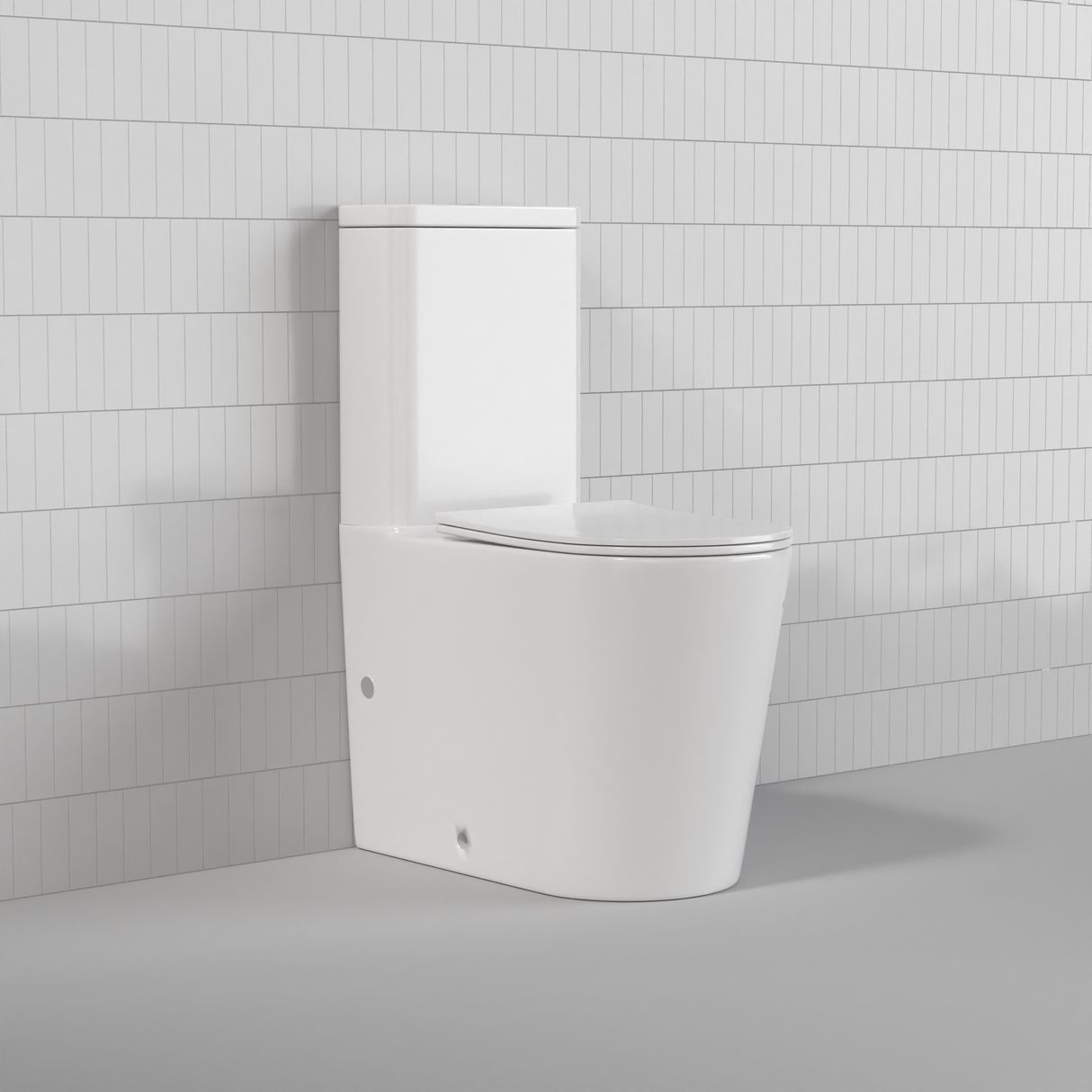Vega - Gloss White Rimless Toilet Suite w Geberit Cistern
