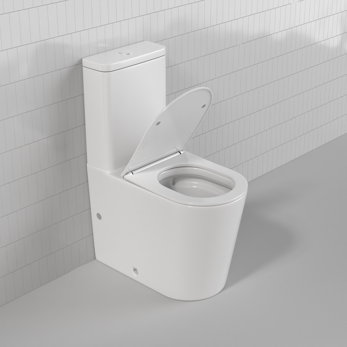 Vega - Gloss White Rimless Toilet Suite w Geberit Cistern