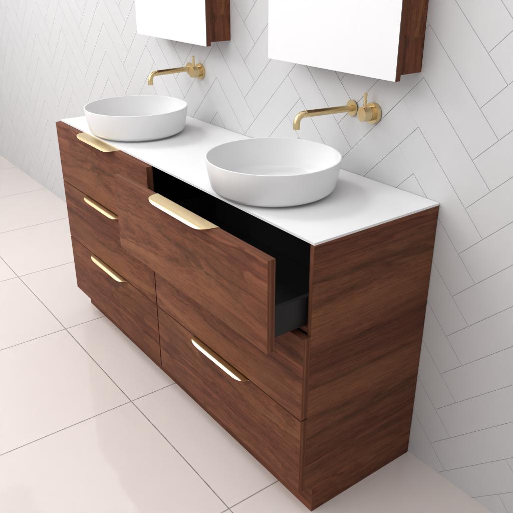 Celeste Trio - 1500mm Tasmanian Blackwood Freestanding Vanity
