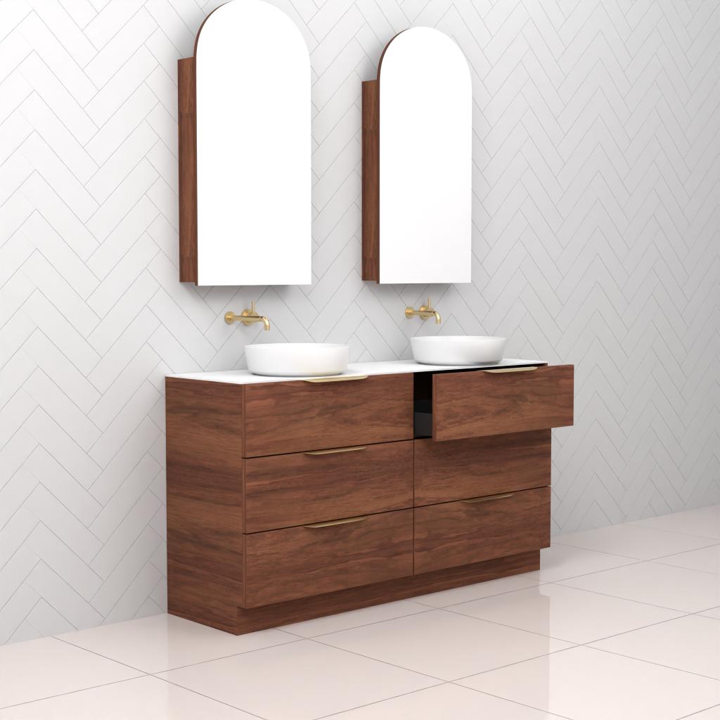 Celeste Trio - 1500mm Tasmanian Blackwood Freestanding Vanity
