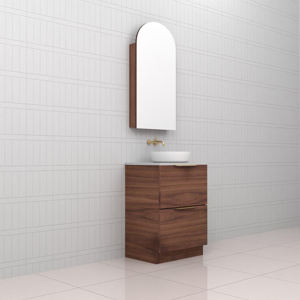 Celeste Duo - 600mm Walnut Freestanding Vanity